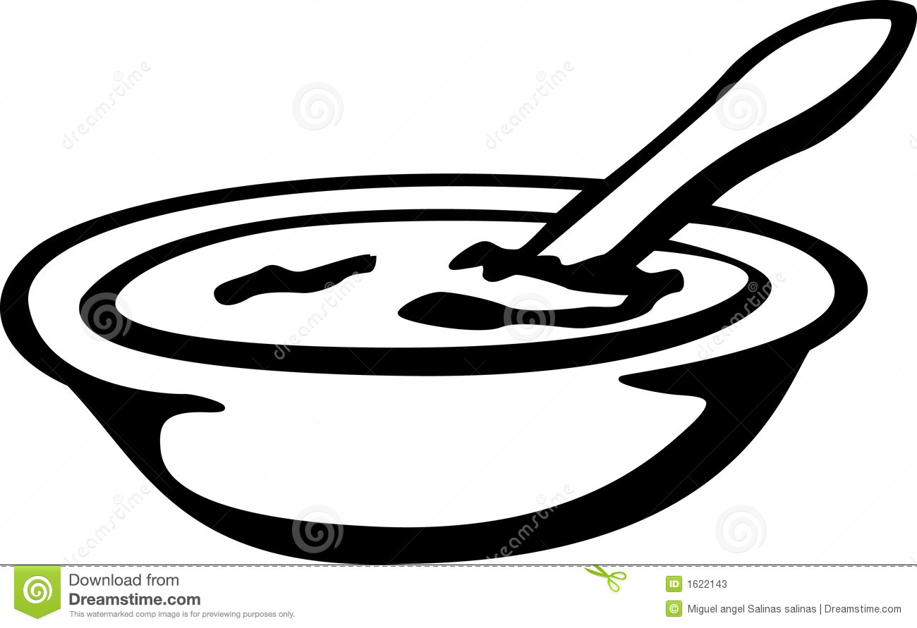 Cereal Bowl Clip Art Black And White