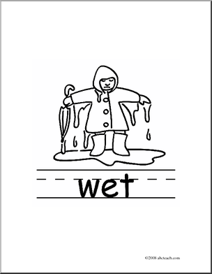 Clip Art  Basic Words  Wet B W  Poster    Preview 1