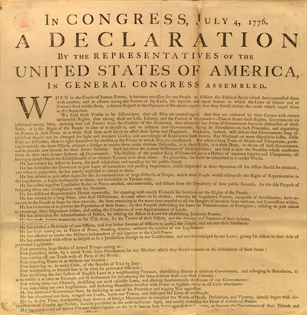 Declaration Of Independence For Kids