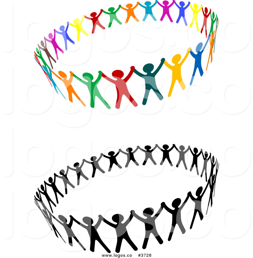 Free Clipart Illustration Of People Unified Collage Logo  This Unity
