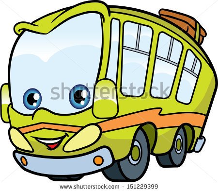 Funny Travel Bus   Stock Vector