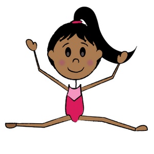 Gymnast Clipart Image   Drawing Of A Dark Skinned African American Or