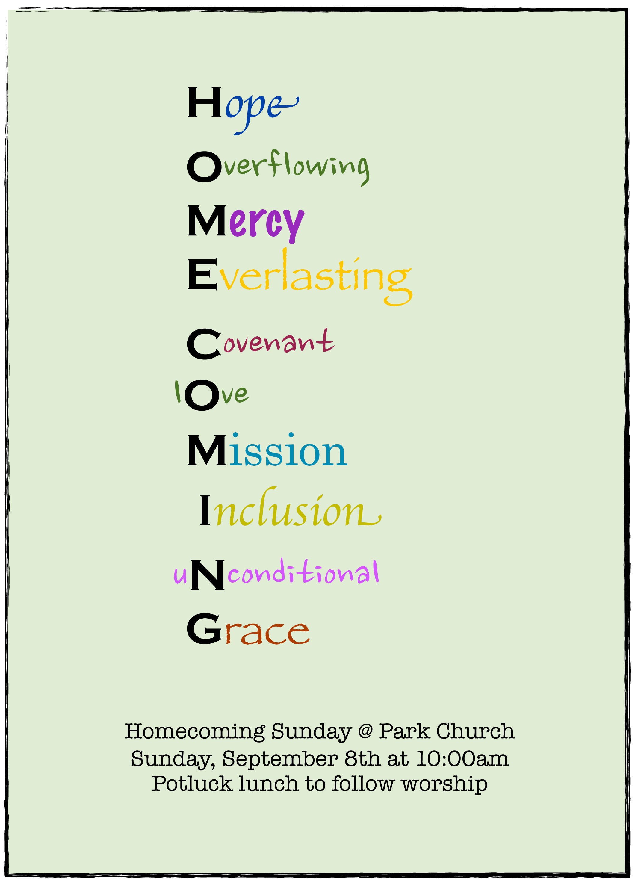 Homecoming Sunday   Park Church   St  Paul Facebook   Pinterest