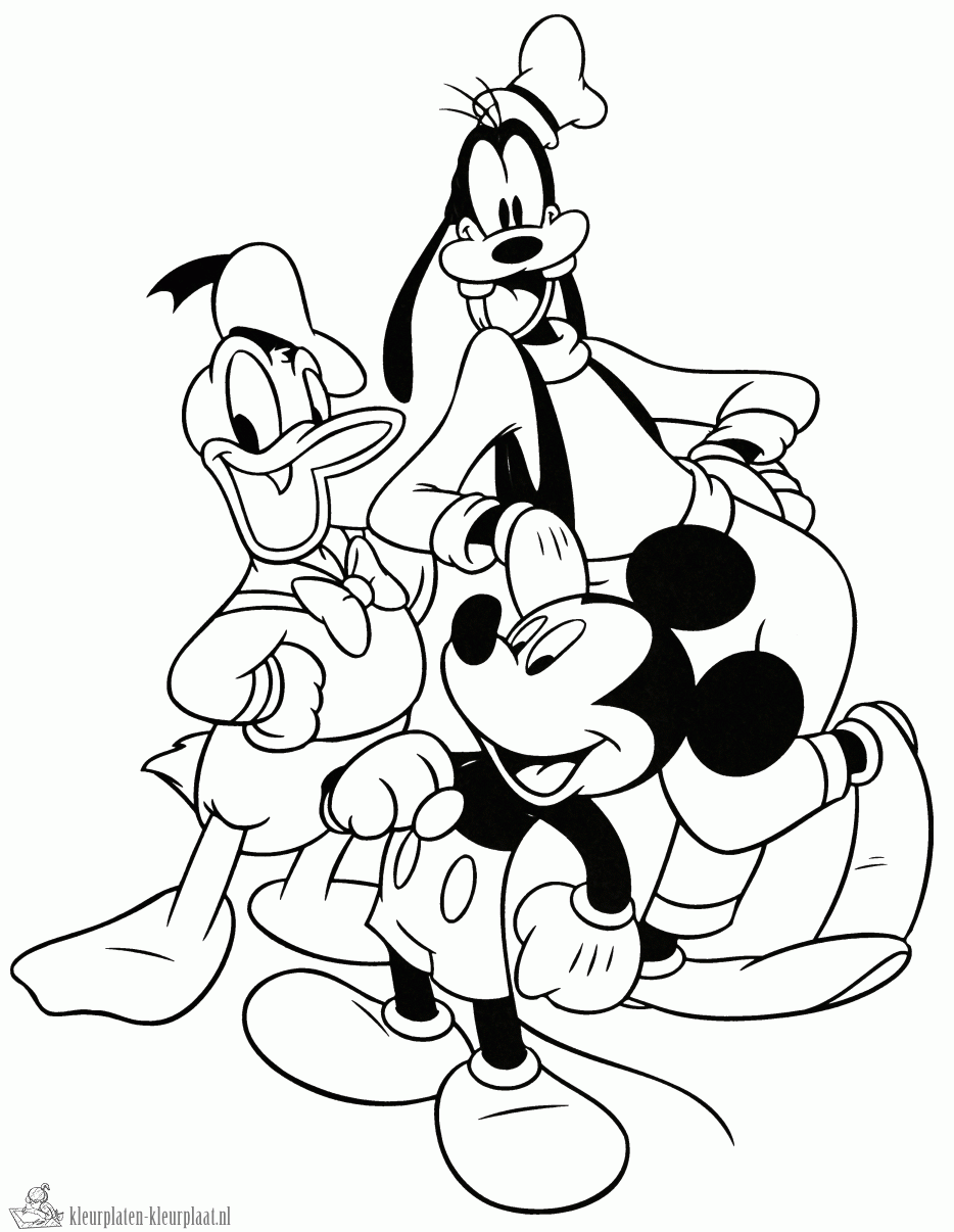Kleurplaten Mickey Mouse