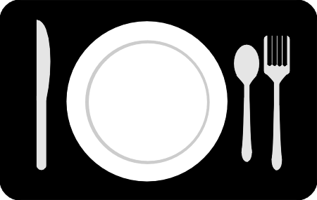 Plate Of Food Clipart Black And White   Clipart Panda   Free Clipart    