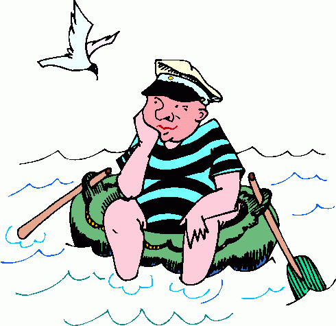 Sailor In Lifeboat Clipart   Sailor In Lifeboat Clip Art