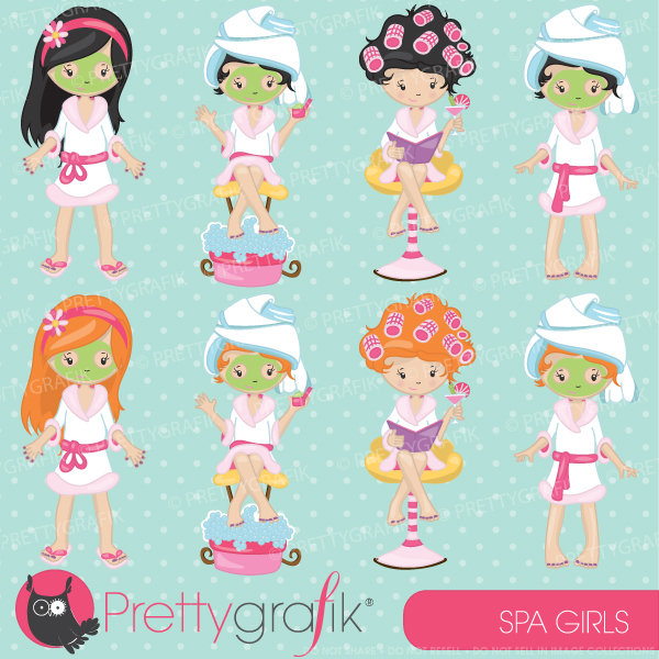Spa Girls Party Clipart     0 99   Prettygrafik Cliparts And