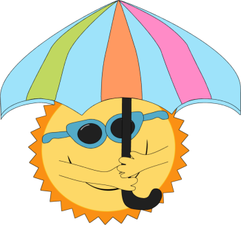 Sun Under Umbrella
