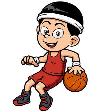 Vector Illustration Of Cartoon Basketball Player