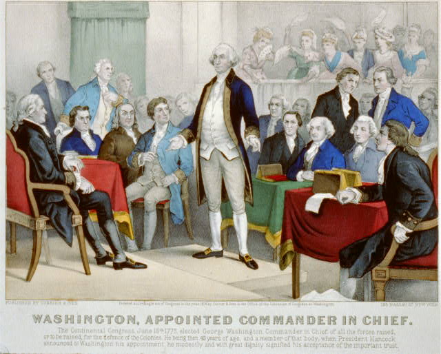 Washington Appointed Commander In Chief