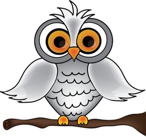 Wise Old Owl Clipart Image   Wise Old Owl With Big Eyes Sitting On A