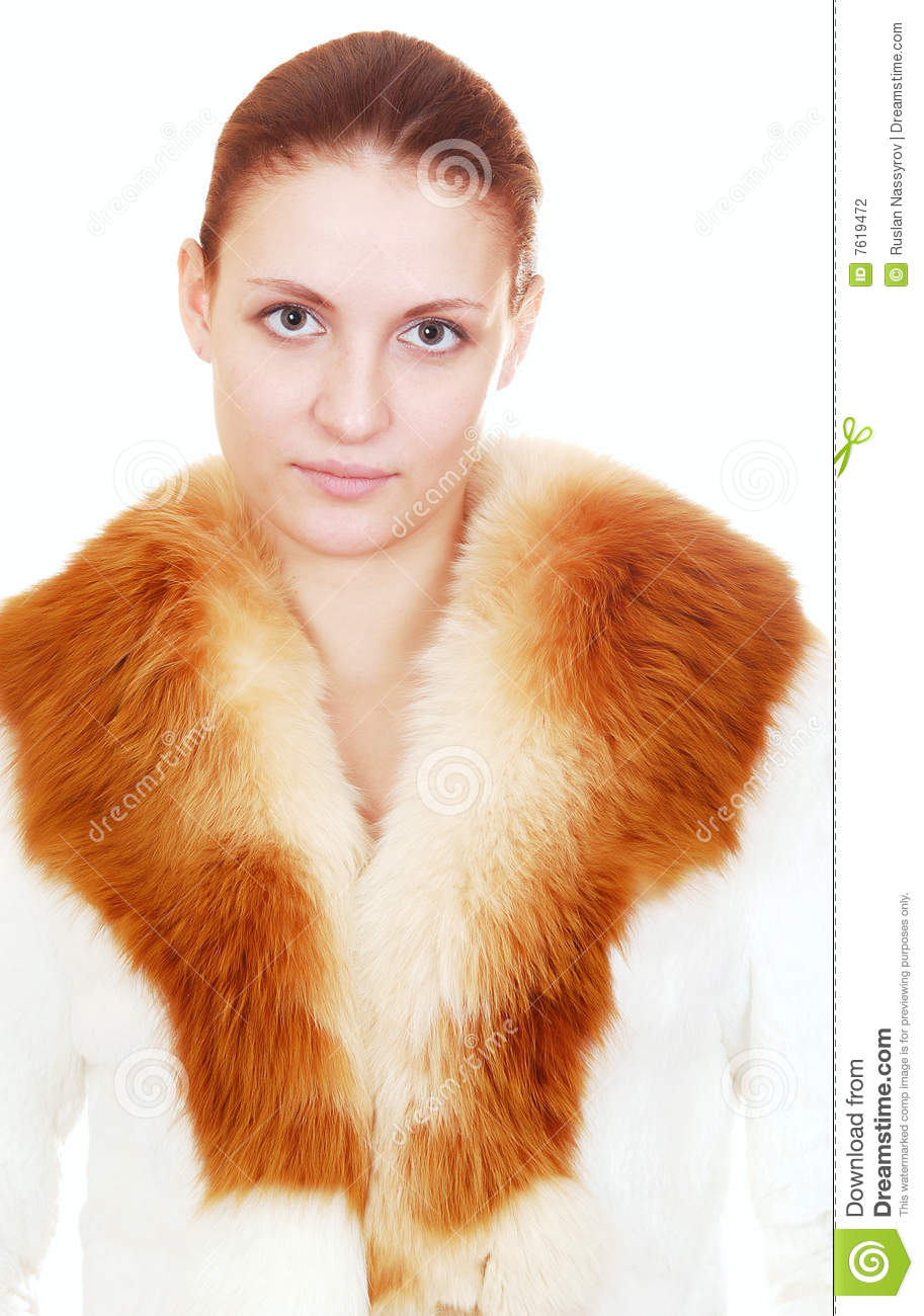 Woman In Fur Coat Stock Photography   Image  7619472