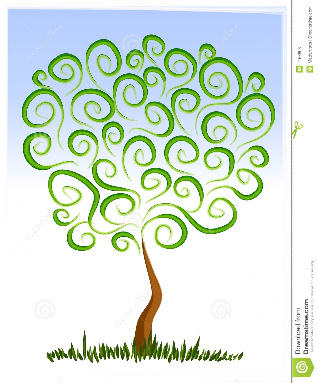 Abstract Tree Growing Clip Art Royalty Free Stock Image   Image