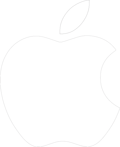 Apple Logo White Clip Art At Clker Com   Vector Clip Art Online