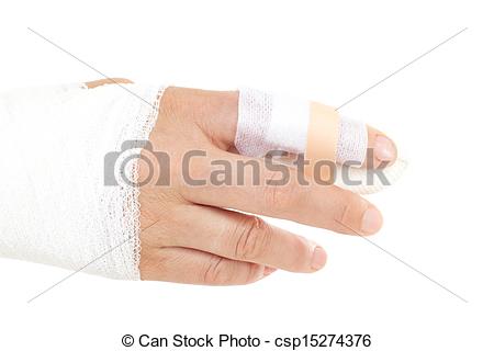 Bandaged Hand To Prevent Infection And Improve Healing   Csp15274376
