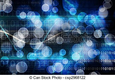 Clip Art Of Science Technology Data As A Abstract Art Csp2968122