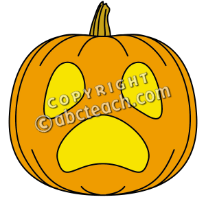 Clip Art  Surprised Jack O  Lantern  Color    Halloween   Pumpkin
