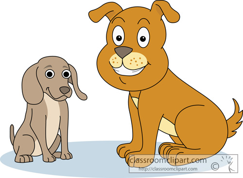 Dog Clipart   Dog With Baby Dog   Classroom Clipart