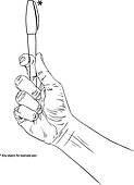 Hand Holding Pen Illustration Is Editable So You Can Put Any Ob