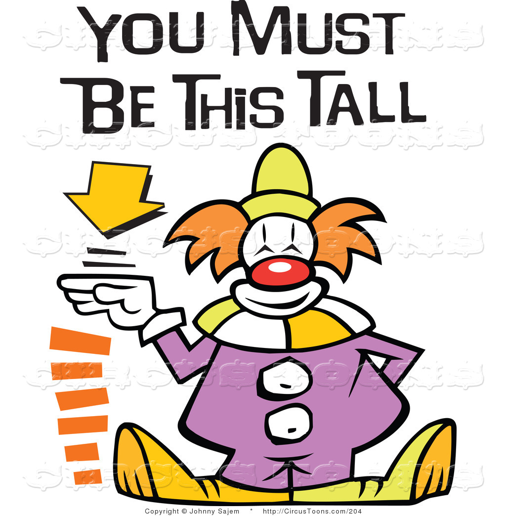Height Clipart Circus Clipart Of A Cute Carnival Clown Standing By A