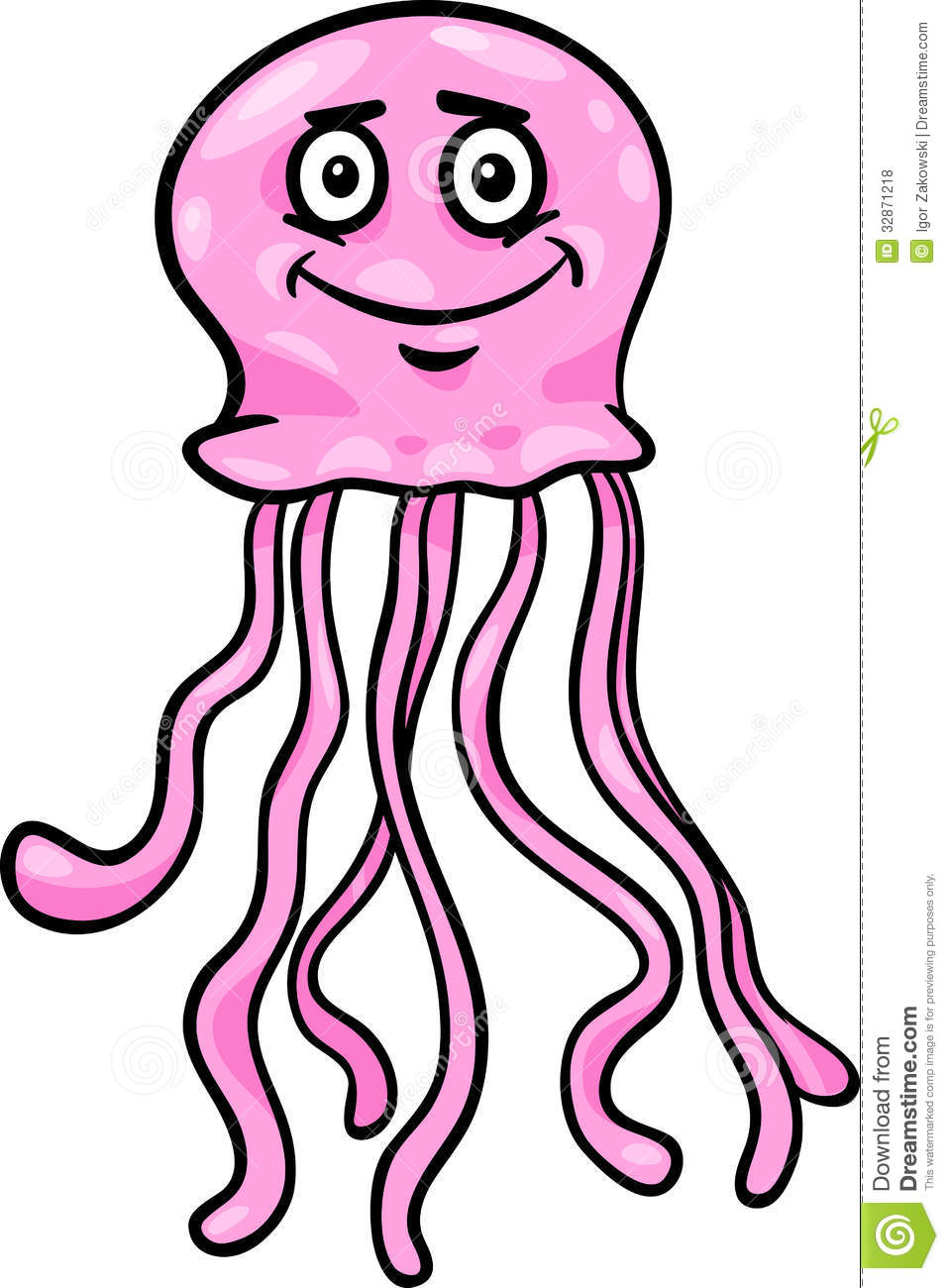 Jellyfish Clip Art Cartoon Illustration Royalty Free Stock Photos