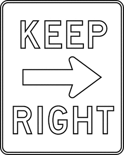 Keep Right Outline