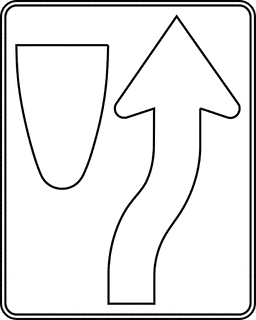 Keep Right Outline   Clipart Etc