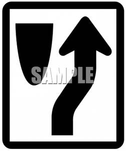 Keep Right Regulatory Sign   Royalty Free Clipart Picture