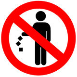 No Littering Sign Royalty Free Stock Photo