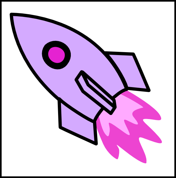 Pink And Purple Rocket Clip Art At Clker Com   Vector Clip Art Online