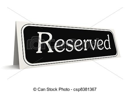 Reserved Sign Clipart Reserved Sign   Csp8381367