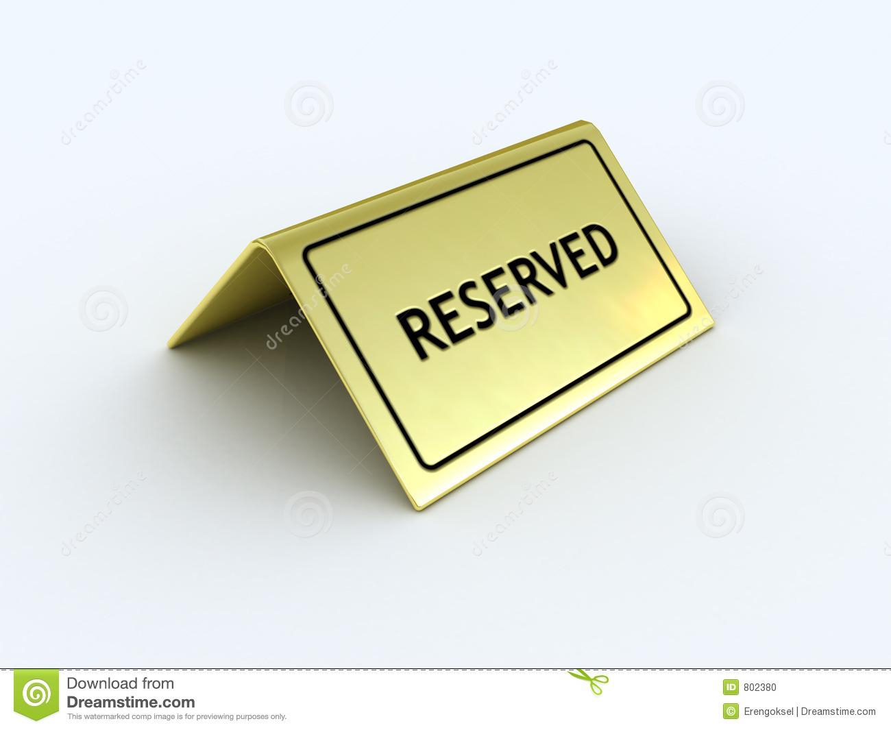 Reserved Sign Stock Photo   Image  802380