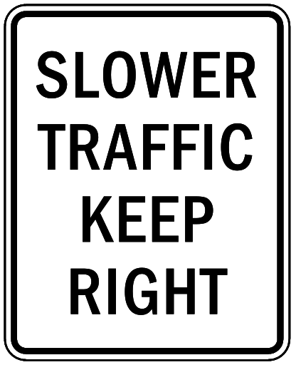 Share Slower Traffic Keep Right Clipart With You Friends