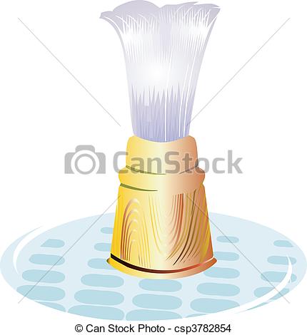 Shaving Brush Placed On A Glass Plate