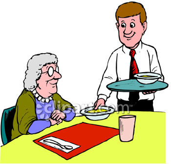 0060 0808 2613 5206 Old Woman Eating In A Restaurant Clipart Image Jpg