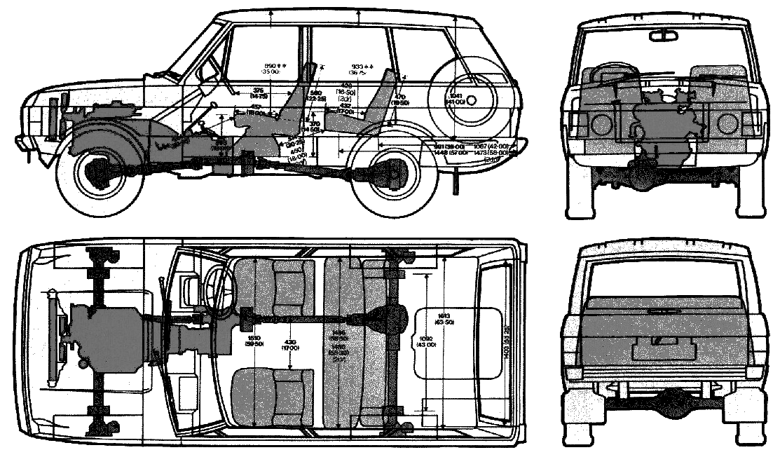 1982 Land Rover Range Rover Suv Blueprints