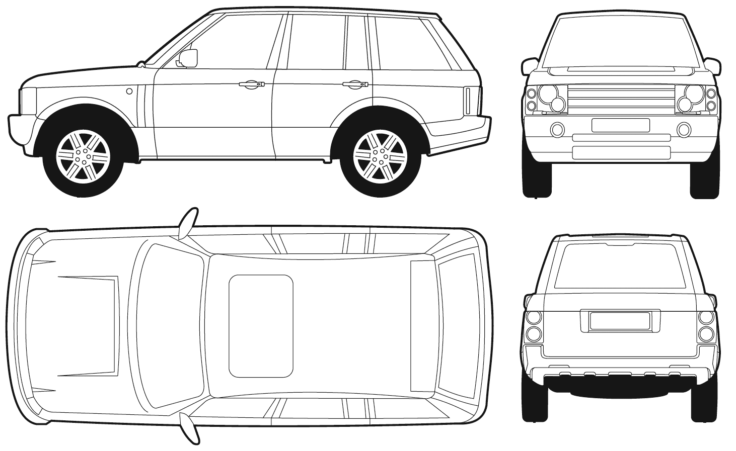 2005 Land Rover Range Rover Se Suv Blueprints