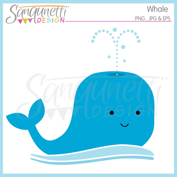 Baby Whale Clip Art Design  Whale Clipart
