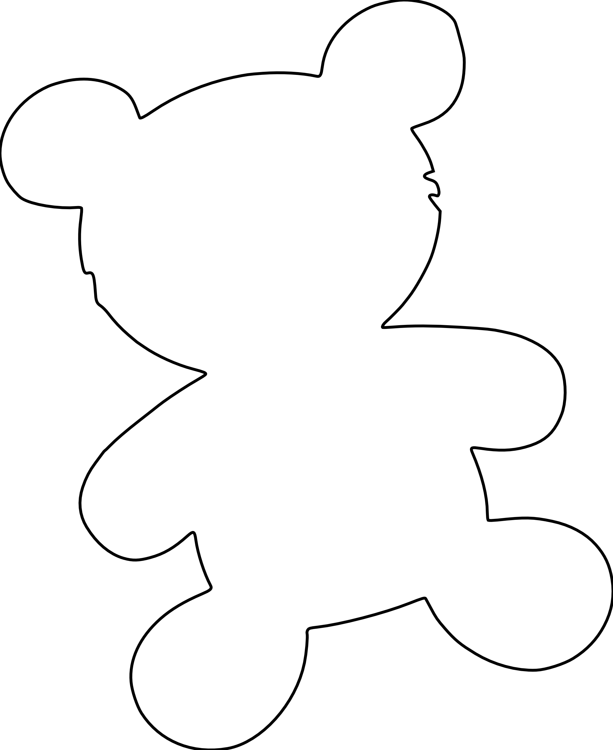 Bear Toy Silhouette Black White Line Art Teddy Bear Xmas Christmas    