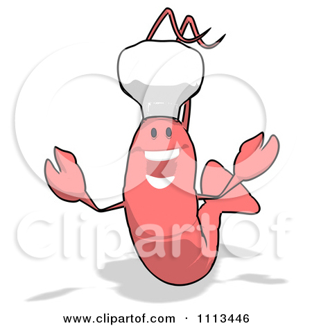 Clipart Happy Chef Shrimp 2   Royalty Free Cgi Illustration By Julos