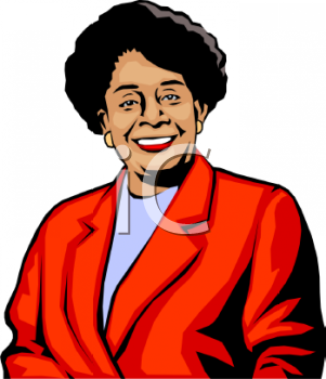 Elderly Black Woman   Royalty Free Clipart Image