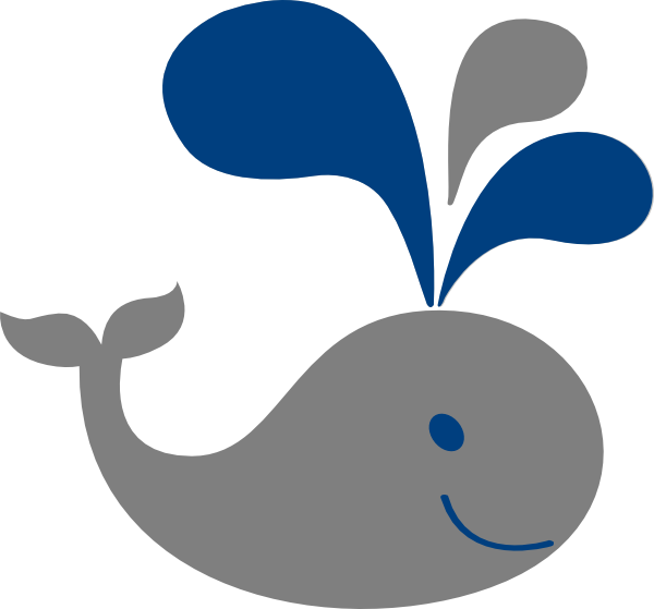 Grey Baby Whale Clip Art At Clker Com   Vector Clip Art Online    