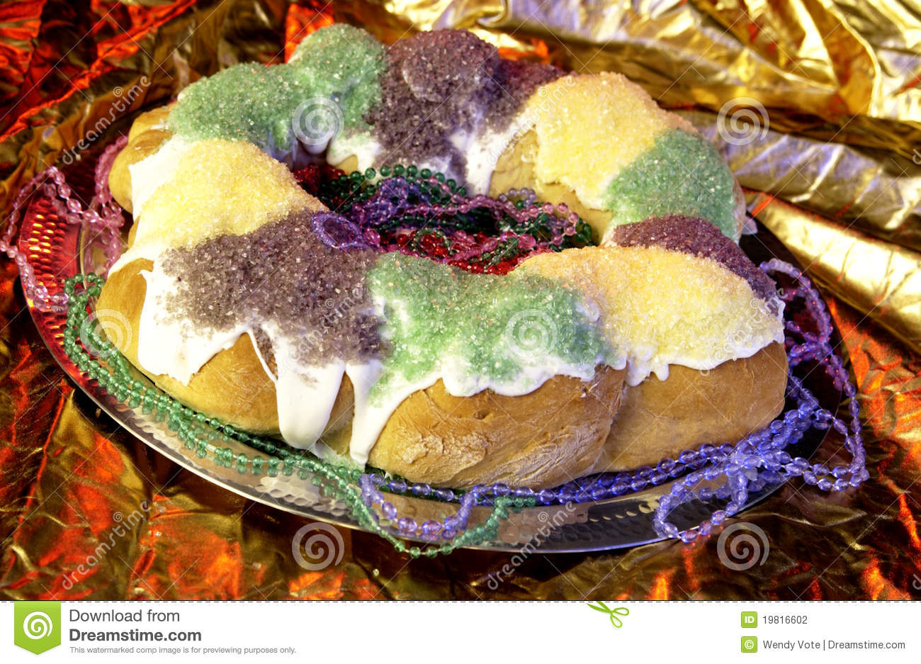 Mardi Gras King Cake Stock Photography   Image  19816602