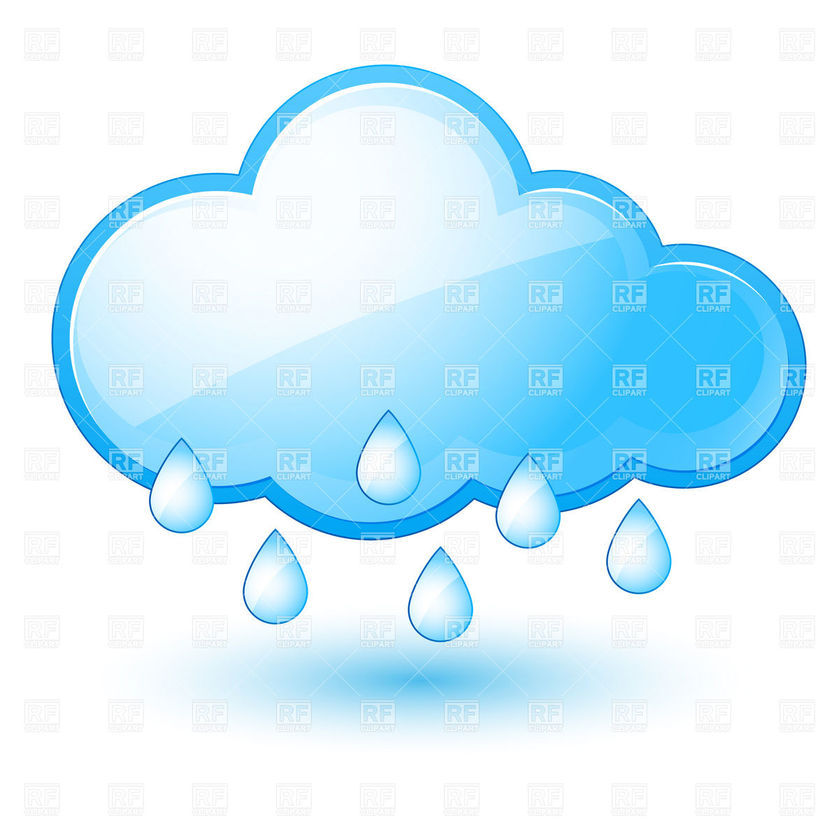 Rain   Rainy Cloud Icon Download Royalty Free Vector Clipart  Eps