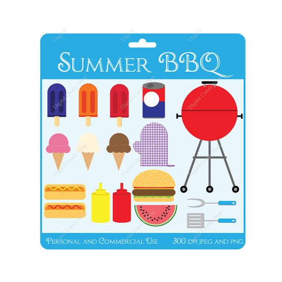 Summer Bbq Barbecue Digital Scrapbook Embellishments And Clipart Inst