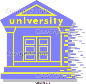 University Building Vector Clip Art