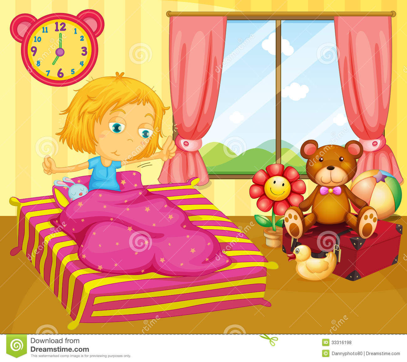 Young Girl Waking Up Royalty Free Stock Photos   Image  33316198