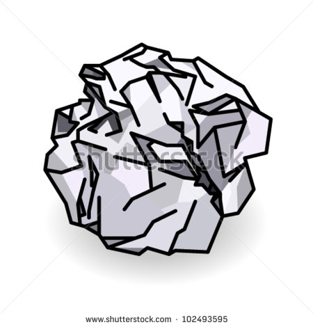 Ball Of Crumpled Paper  Stock Vector Illustration 102493595