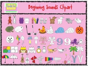 Beginning Sounds Clipart Set   Graphics For Commercial Use