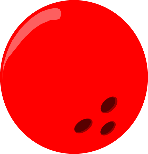 Bowling Ball   Red Clip Art At Clker Com   Vector Clip Art Online